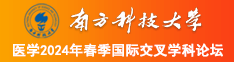 操欧美大骚逼南方科技大学医学2024年春季国际交叉学科论坛